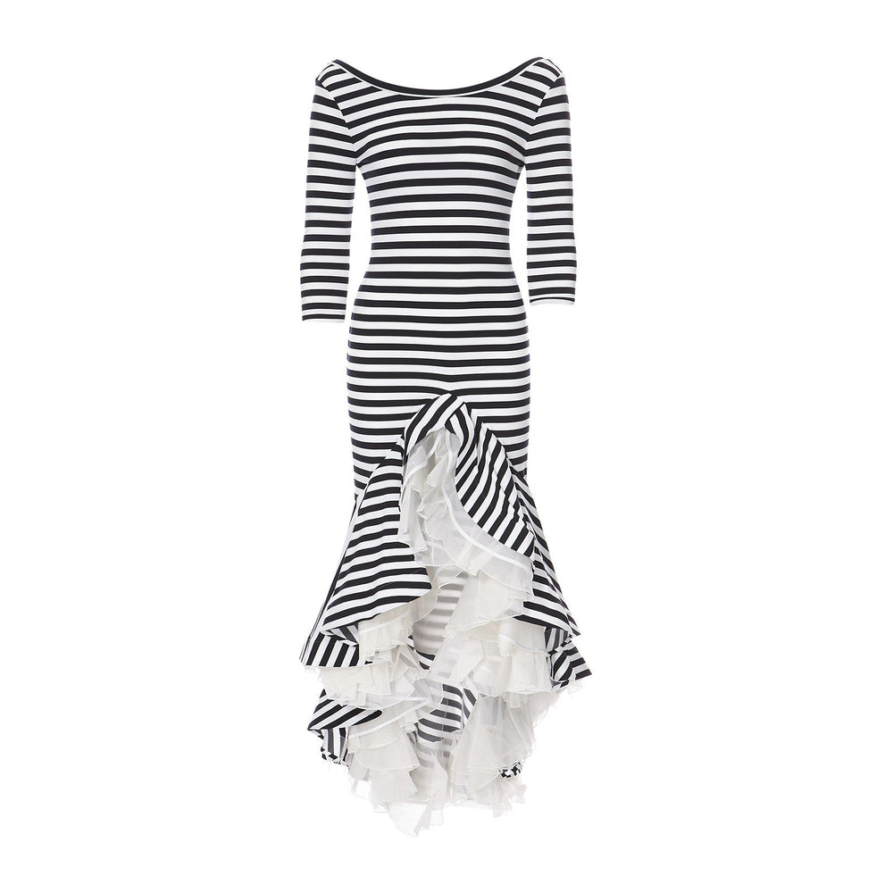 STRIPED JERSEY MAXI DRESS - THE BOX BOUTIQUE