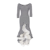 STRIPED JERSEY MAXI DRESS - THE BOX BOUTIQUE
