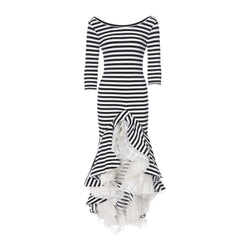 STRIPED JERSEY MAXI DRESS - THE BOX BOUTIQUE