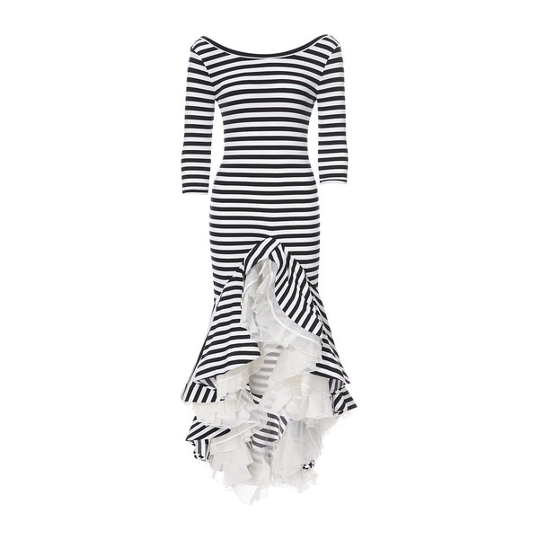 STRIPED JERSEY MAXI DRESS - THE BOX BOUTIQUE