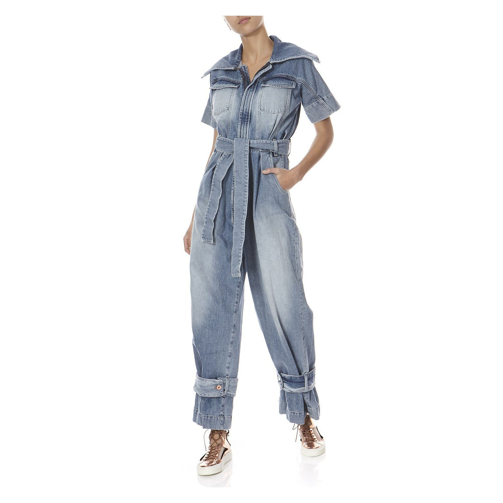VINTAGE WASH DENIM JUMPSUIT - THE BOX BOUTIQUE