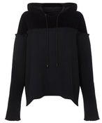 CONTRAST HOODIE IN BLACK - THE BOX BOUTIQUE