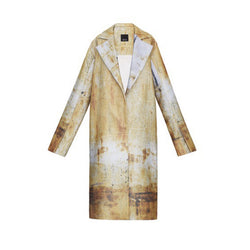 RUST PRINTED COAT - THE BOX BOUTIQUE