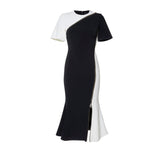 ZIP DETAIL FIT AND FLARE MIDI DRESS - THE BOX BOUTIQUE