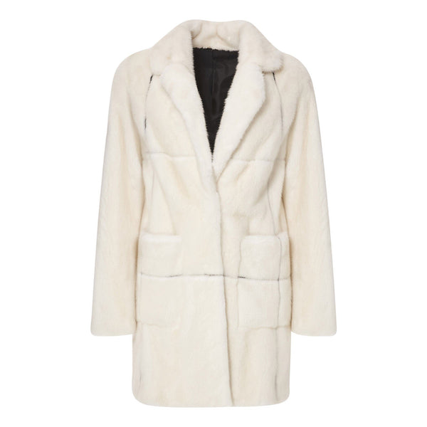 PA5H BEIGE MINK SHORT FUR COAT - THE BOX BOUTIQUE