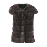 BROWN MAGNUM FUR GILET - THE BOX BOUTIQUE