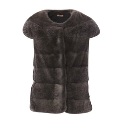 BROWN MAGNUM FUR GILET - THE BOX BOUTIQUE
