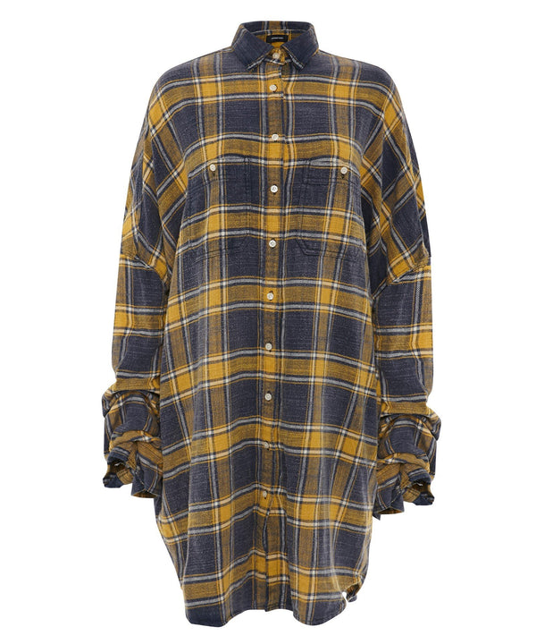 SCRUNCHED SLEEVE OVERSIZED SHIRT - THE BOX BOUTIQUE