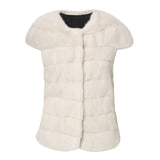 WHITE MAGNUM MINK FUR GILET - THE BOX BOUTIQUE