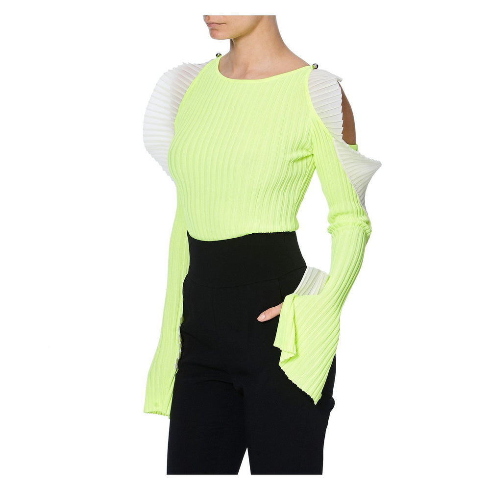 NEON JUMPER WITH RUFFLES - THE BOX BOUTIQUE