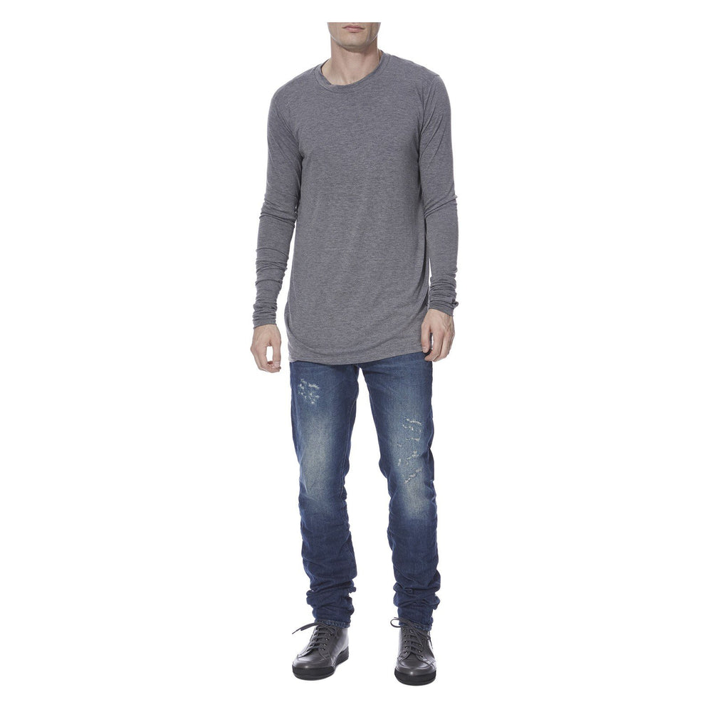 ESSENTIAL LONG SLEEVE TEE GREY - THE BOX BOUTIQUE