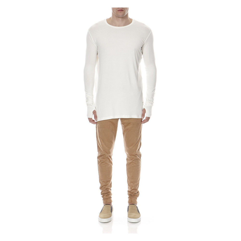 ESSENTIAL LONG SLEEVE TEE WHITE - THE BOX BOUTIQUE