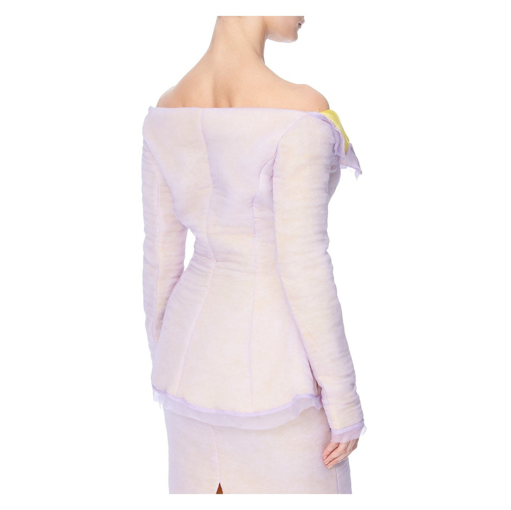 ETHEL OFF THE SHOULDER FITTED JACKET - THE BOX BOUTIQUE