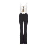 ZIG ZAG WAIST DETAIL JUMPSUIT - THE BOX BOUTIQUE