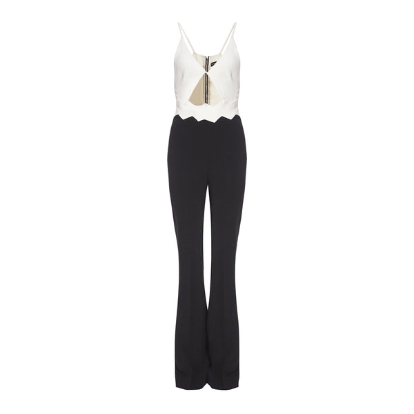 ZIG ZAG WAIST DETAIL JUMPSUIT - THE BOX BOUTIQUE