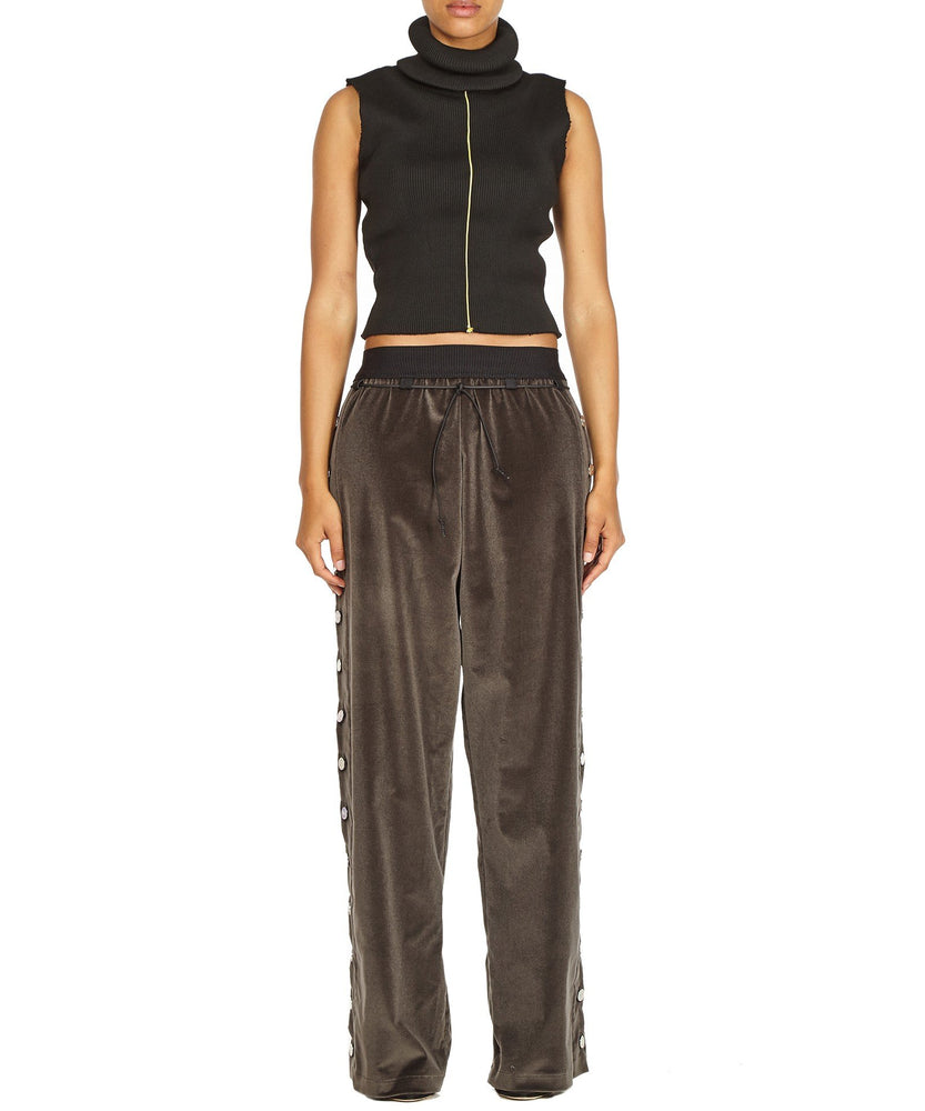 TROUSERS WITH SIDE BUTTONS IN GREY - THE BOX BOUTIQUE