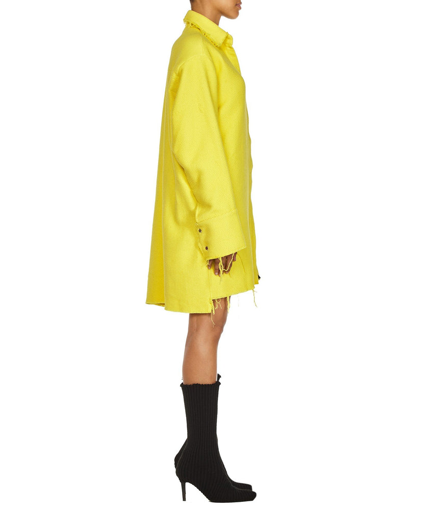 SHIRT DRESS IN YELLOW - THE BOX BOUTIQUE