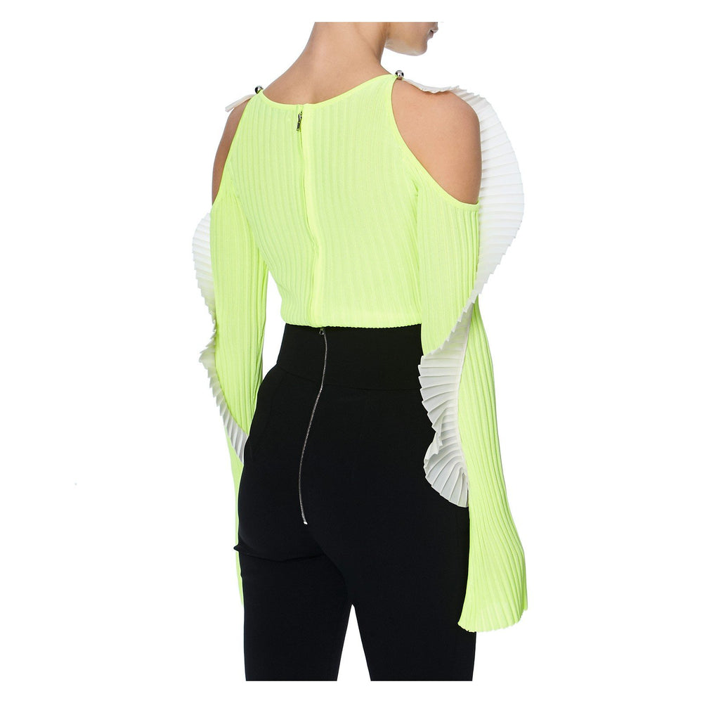 NEON JUMPER WITH RUFFLES - THE BOX BOUTIQUE