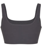 SEAL GREY RIBBED BRA - THE BOX BOUTIQUE