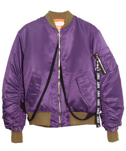 PURPLE BOMBER JACKET - THE BOX BOUTIQUE