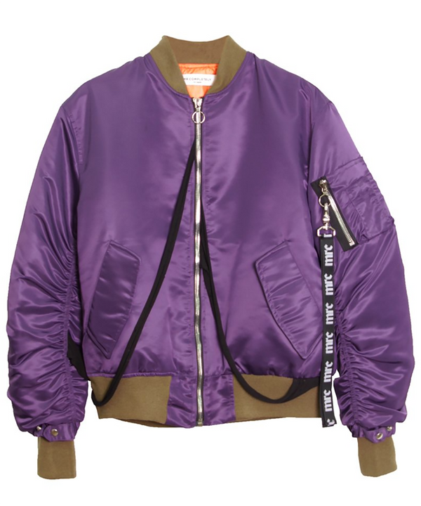 PURPLE BOMBER JACKET - THE BOX BOUTIQUE