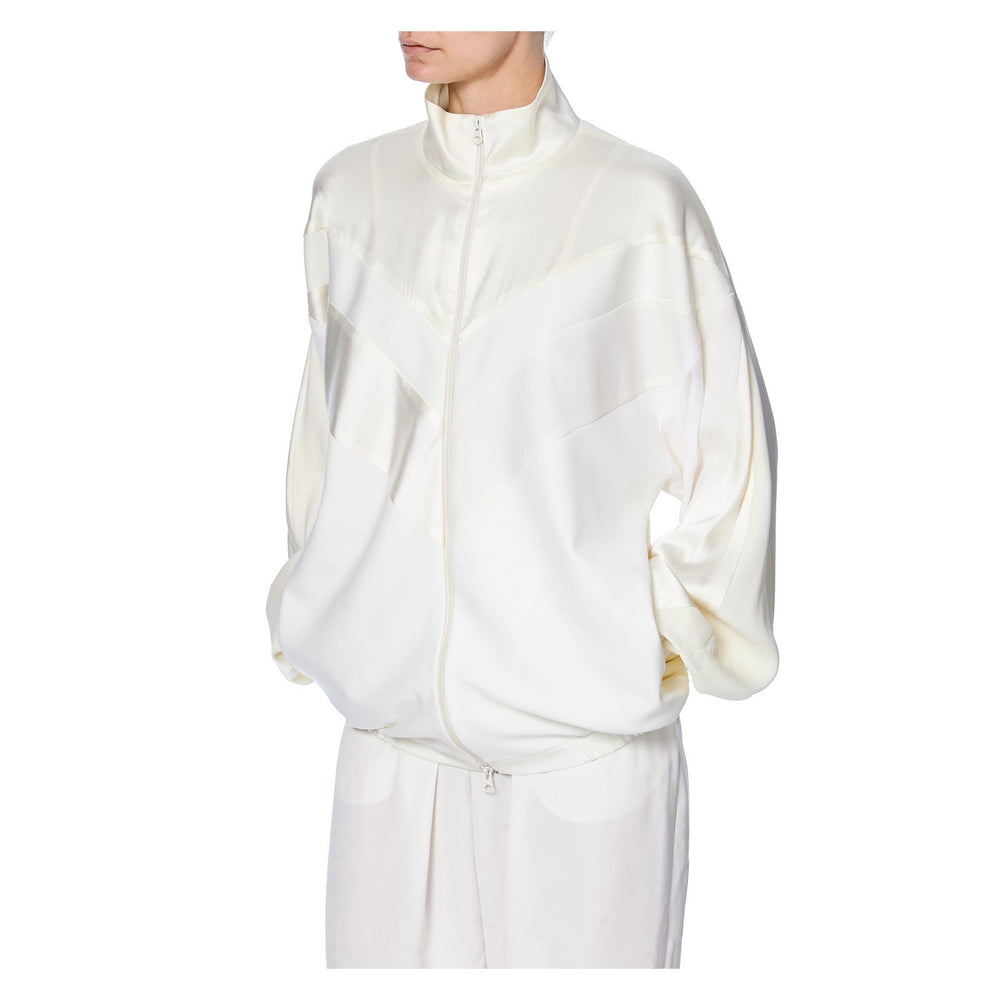 SILK WINDBREAKER BOMBER JACKET - THE BOX BOUTIQUE