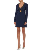 V-NECK LONG SLEEVE DRESS - THE BOX BOUTIQUE