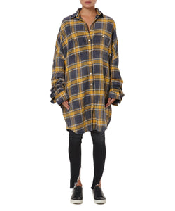 SCRUNCHED SLEEVE OVERSIZED SHIRT - THE BOX BOUTIQUE