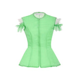 EVITA FITTED RUFFLE SLEEVE JACKET - THE BOX BOUTIQUE