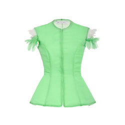 EVITA FITTED RUFFLE SLEEVE JACKET - THE BOX BOUTIQUE